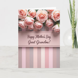 Striped Rose Celebration Card