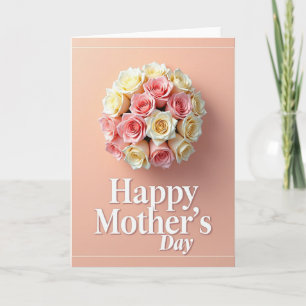Striped Rose Elegant Mothers Card