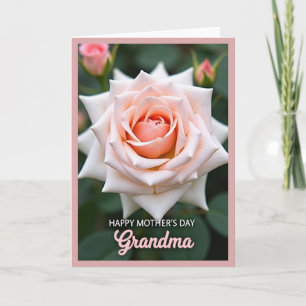 Striped Rose Grandmas Day Card