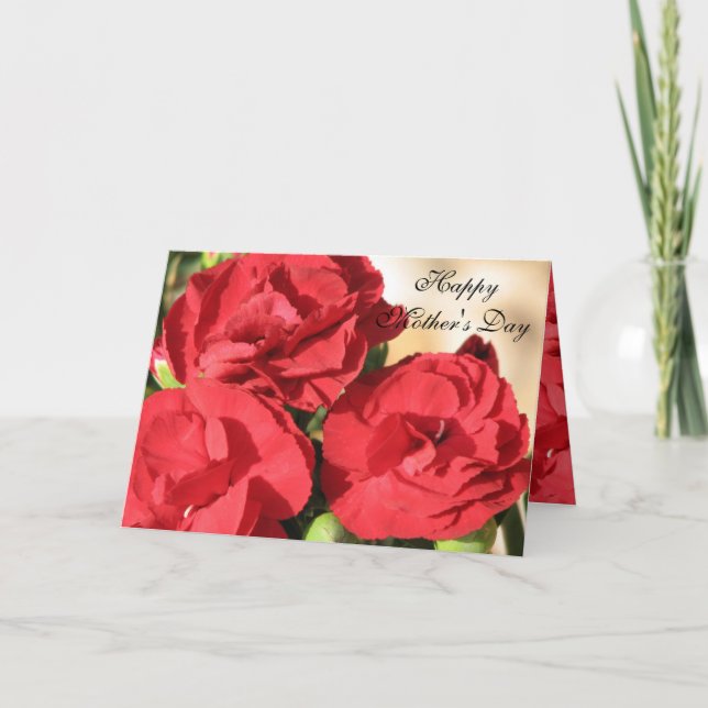 Striped Roses Mother's Day Card (Front)