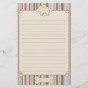 Striped Samoyed Stationery