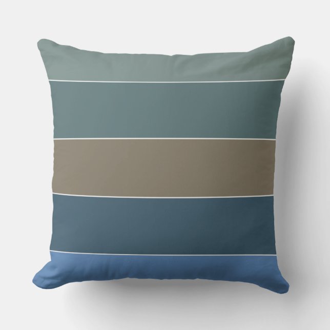 Striped Sand and Surf Colours of Barbados Cushion (Front)