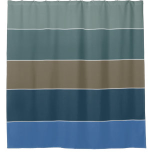 Striped Sand and Surf Colours of Barbados Shower Curtain
