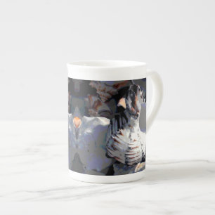 Striped Sea Shell Bone China Mug
