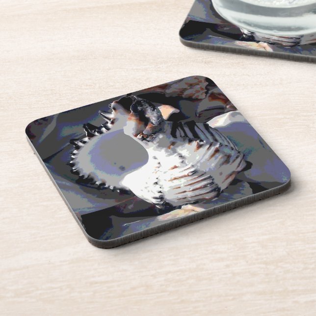 Striped Sea Shell Coaster (Left Side)