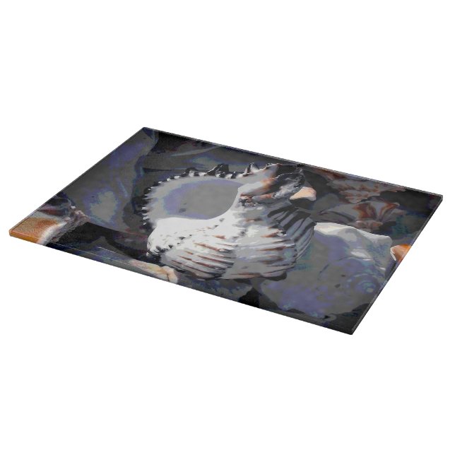 Striped Sea Shell Cutting Board (Corner)