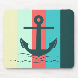 Striped Seafarer Mouse Pad