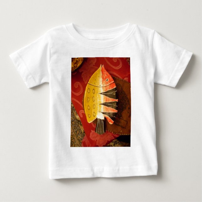 Striped Sensation Tiger Barb Fish Art Print Baby T-Shirt (Front)