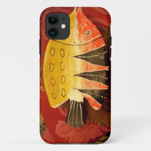 Striped Sensation Tiger Barb Fish Art Print iPhone 11 Case