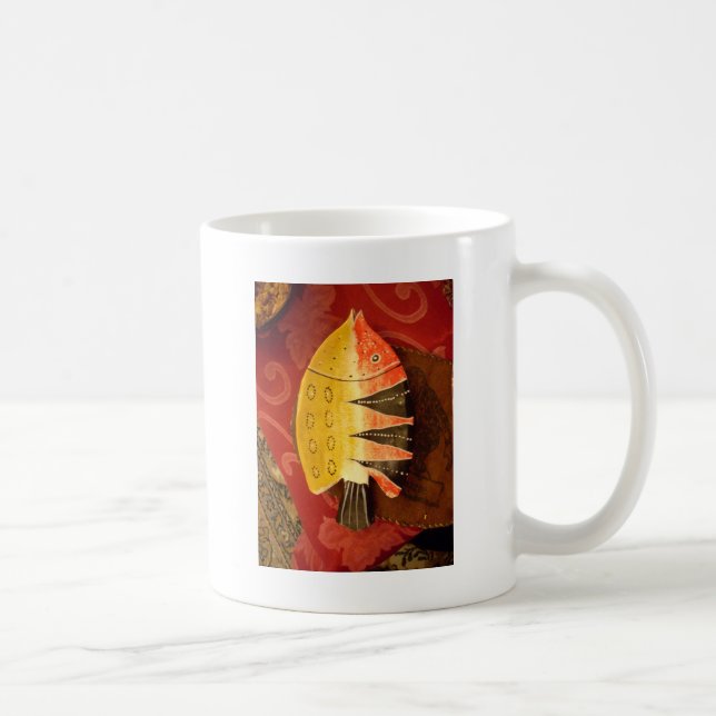 Striped Sensation Tiger Barb Fish Art Print Coffee Mug (Right)