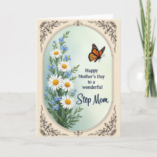 Striped Sepia Scrollwork Card