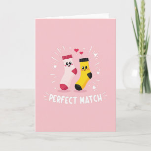 Striped Socks Perfect Match Card