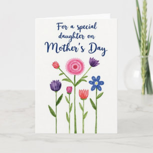 Striped Special Daughter Day Card