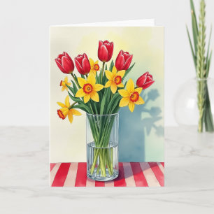 Striped Spring Bloom Card