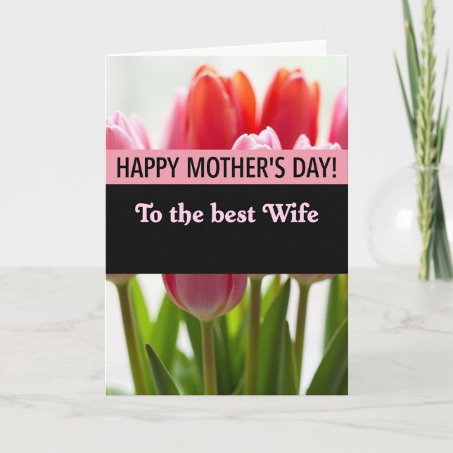 Striped Spring Blossoms Greeting Card (Front)