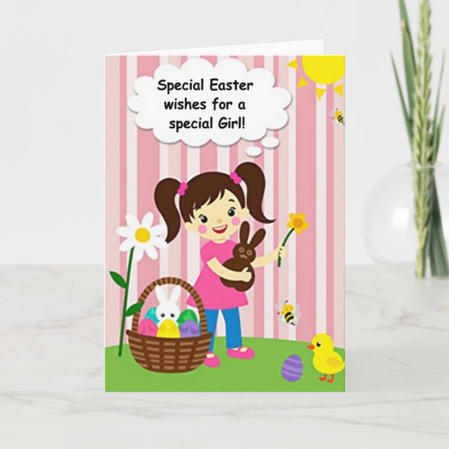 Striped Springtime Celebration Card (Front)