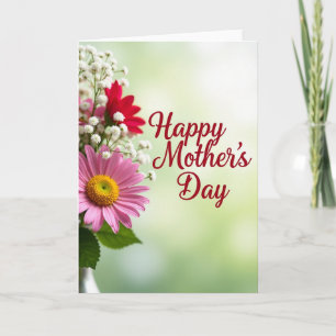 Striped Springtime Mothers Day Card