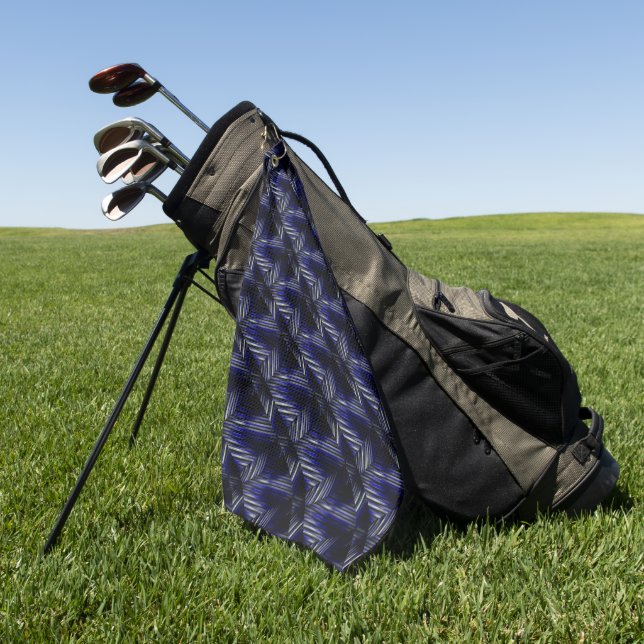 Striped squares with perception of... golf towel (Green)