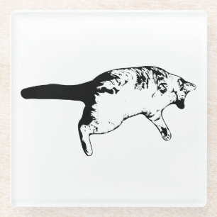 Striped Surprise for Your Table Glass Coaster