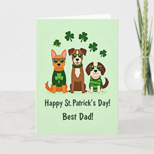 Striped Sweater Dogs Dad Card