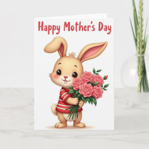 Striped Sweater Rabbit Card