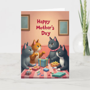 Striped Table Mothers Day Card