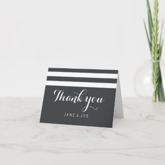 Striped thank you card