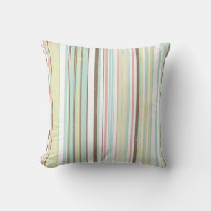 Striped Throw pillow with Green Back