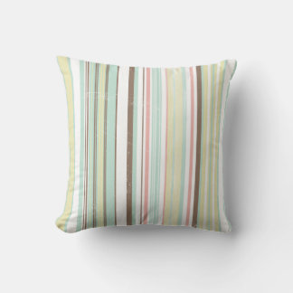 Striped Throw pillow with Green Back