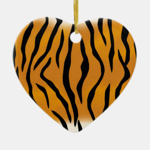 Striped Tiger Pattern Ceramic Tree Decoration