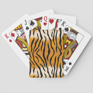 Striped Tiger Pattern Playing Cards