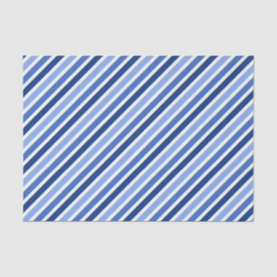 Striped Tissue Paper:Blue And White Stripes Tissue Paper