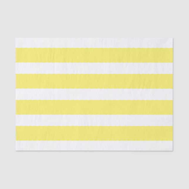 Striped Tissue Paper: Yellow And White Big Stripes Tissue Paper (Front)