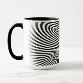 Striped torus. Optical illusion of endless motion Mug