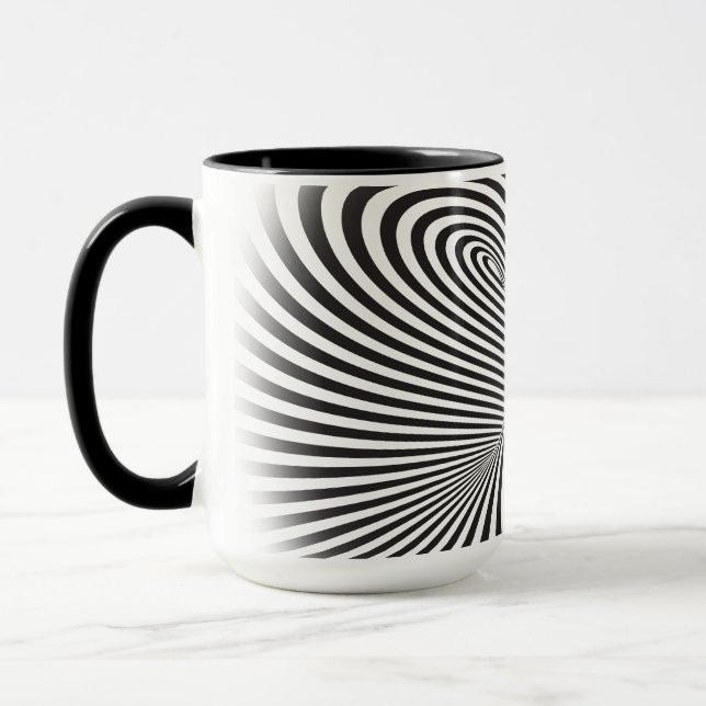 Striped torus. Optical illusion of endless motion Mug (Left)