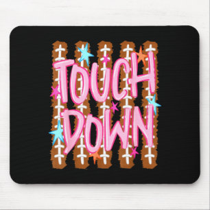 Striped touchdown football mum fall sports funny mouse pad