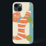 Striped Toy Cat with Ball of String iPhone 13 Case<br><div class="desc">Who wants to play with this striped toy cat by Chariklia Zarris? If only it were a real toy and not a print you could drag it around by the ball of attached string or push it along using the wheels underneath. A great gift for a child's nursery, order your...</div>