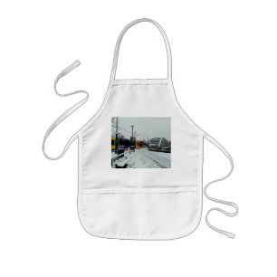 Striped tram kids apron