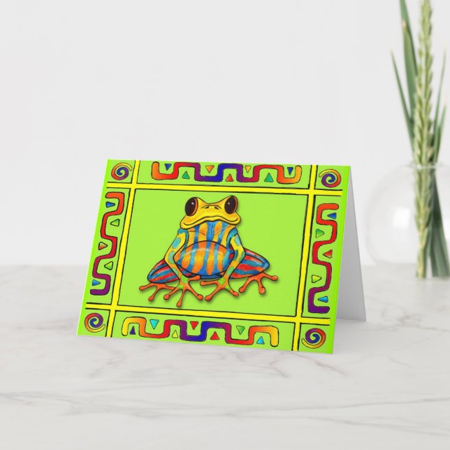 Striped Tree Frog Card (Front)