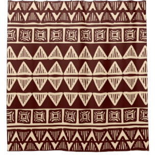 Striped Tribal: Ornamental Artwork. Shower Curtain