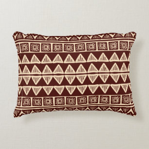 Striped tribal ornamental pattern decorative cushion