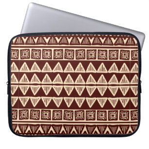 Striped tribal ornamental pattern laptop sleeve