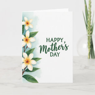 Striped Tropical Blossoms Day Card