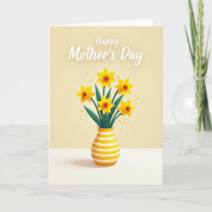 Striped Vase Floral Card