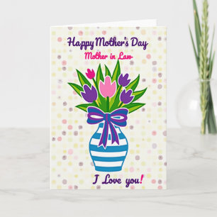 Striped Vase Floral Celebration Card