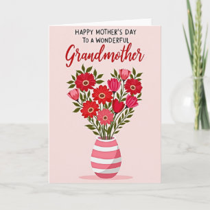 Striped Vase Love Bouquet Card