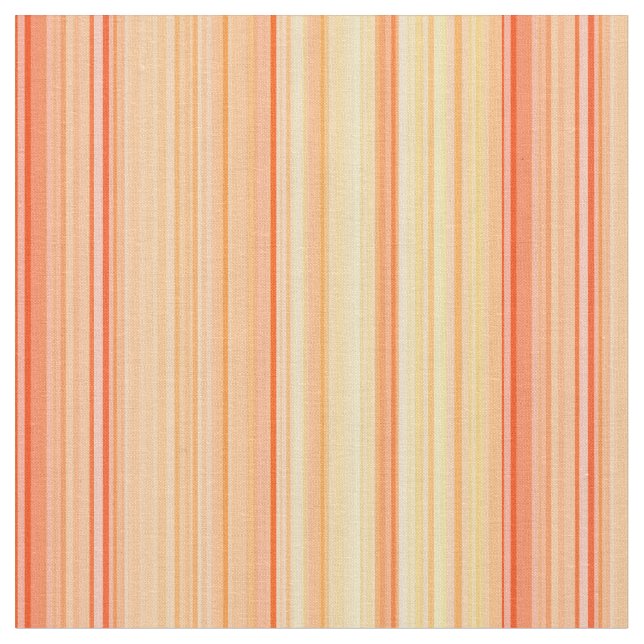 Striped Vertical Stripes Yellow Orange Fabric (Close Up)