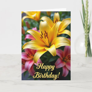 Striped Vibrant Bloom Card