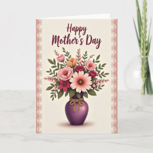 Striped Vintage Bouquet Card