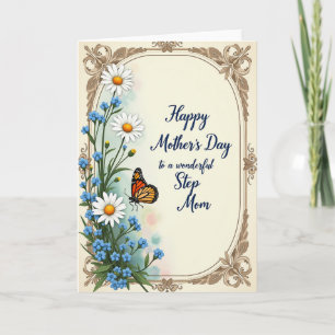 Striped Vintage Oval Greeting Card